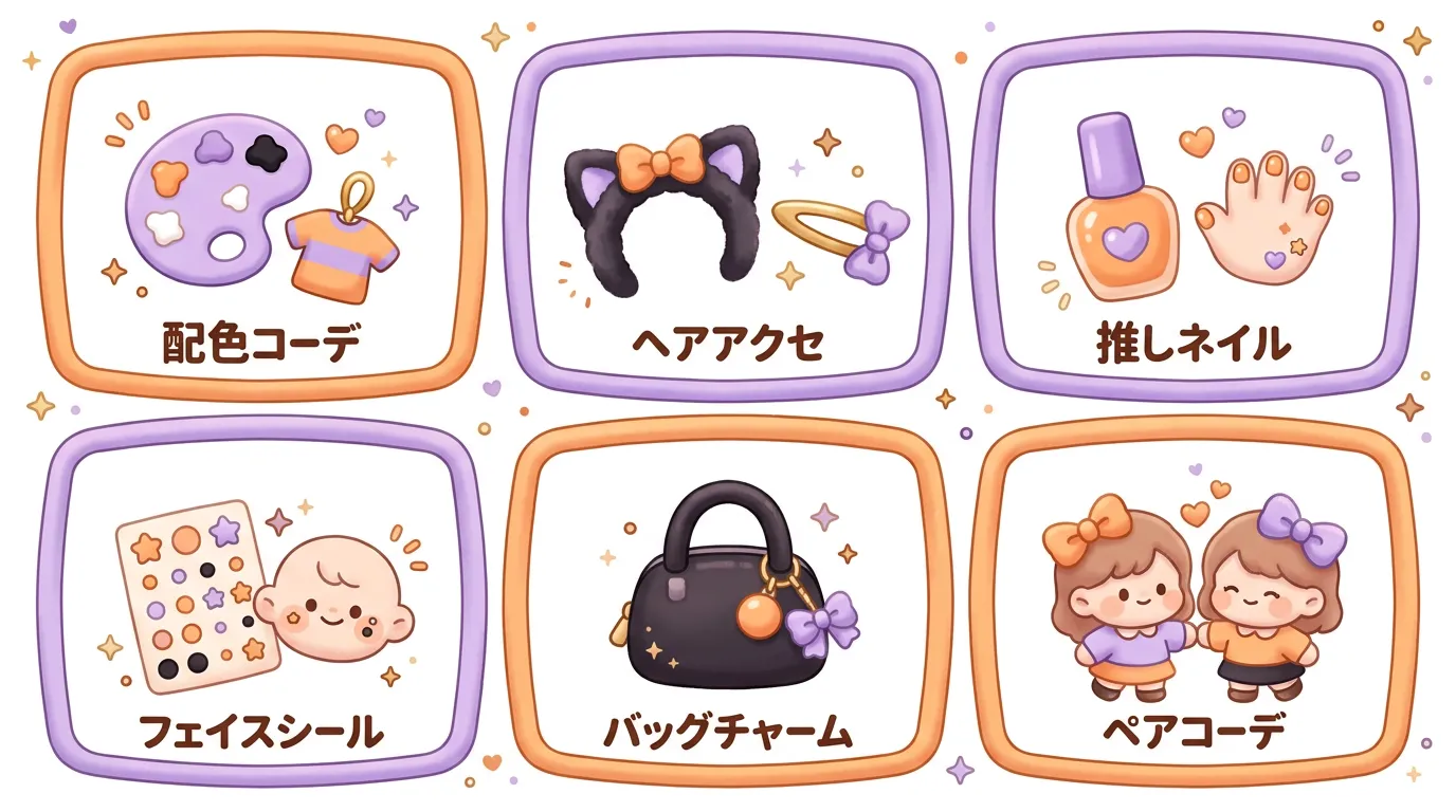 推し活ハロウィン仮装アイデア6選の一覧図解